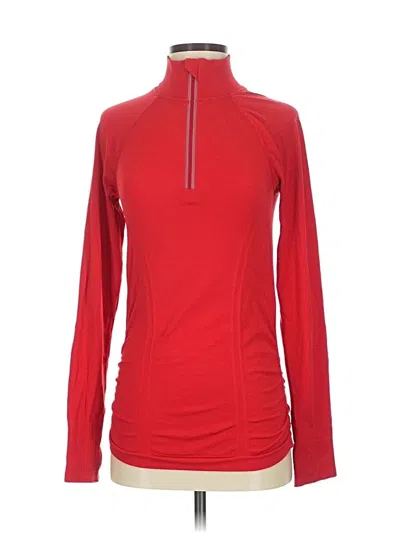 Pre-owned Athleta Long Sleeve T-shirt In Red