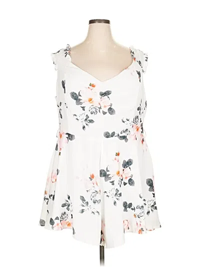 Pre-owned City Chic Casual Dress In White