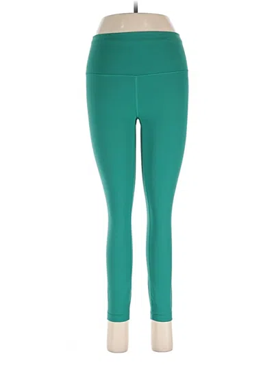 Pre-owned Lululemon Athletica Active Pants In Green
