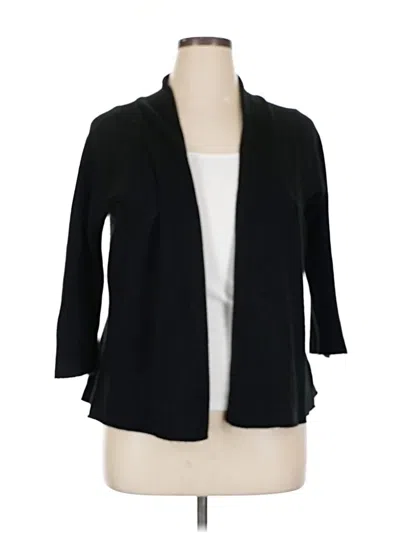 Pre-owned New York And Company Cardigan Sweater In Black