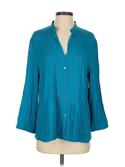 Pre-owned Jil Sander 3/4 Sleeve Button Down Shirt In Blue