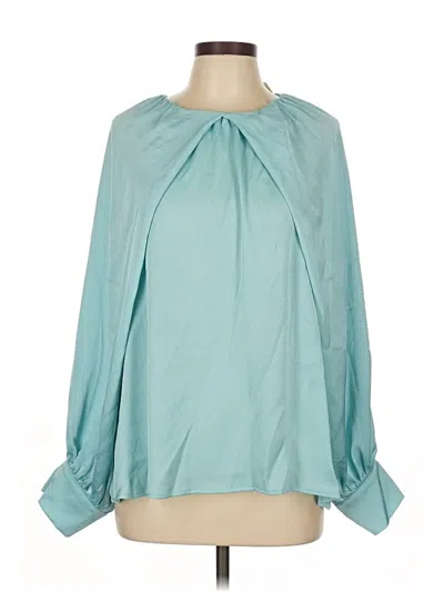 Glam Long Sleeve Blouse In Blue