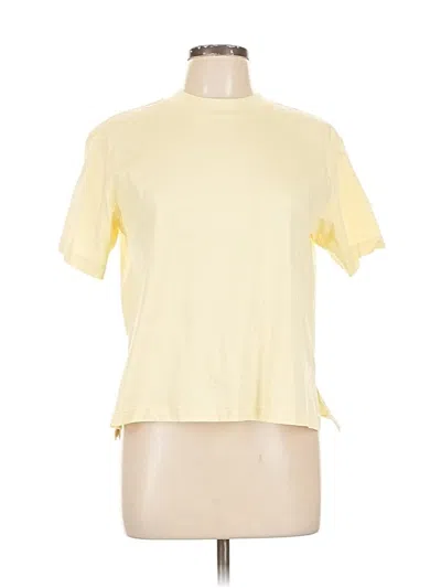 Pre-owned Uniqlo Short Sleeve T-shirt In Yellow