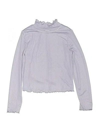 Pre-owned Nordstrom Kids' Long Sleeve Top Purple Turtleneck Tops