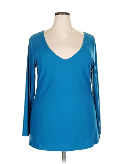Pre-owned Torrid 3/4 Sleeve T-shirt In Blue