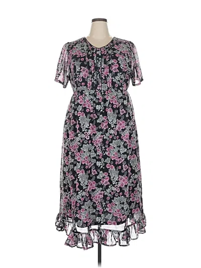 Pre-owned Woman Within Casual Dress In Black