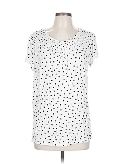 Pre-owned Maurices Short Sleeve T-shirt In White