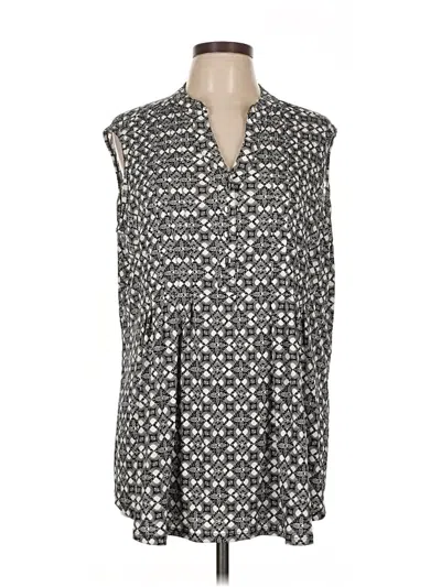 Pre-owned Dressbarn Sleeveless Blouse In Gray