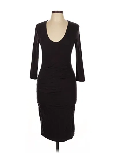 Pre-owned James Perse Cocktail Dress In Black