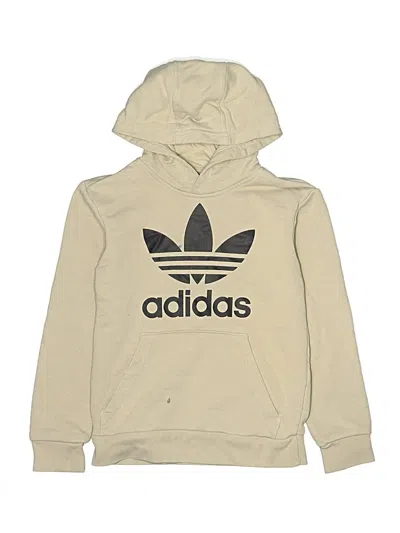 Pre-owned Adidas Originals Kids' Pullover Hoodie In White