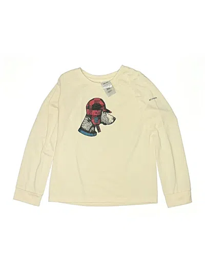 Pre-owned Columbia Kids' Long Sleeve T-shirt In White