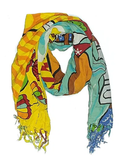 Pre-owned Assorted Brands Scarf In Blue