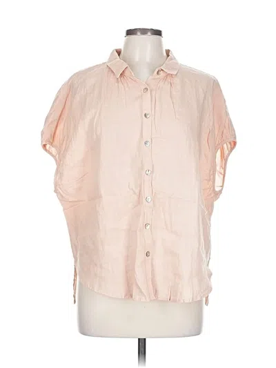 Pre-owned Lintico Short Sleeve Blouse In Pink