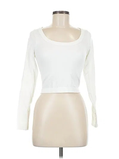 Pre-owned Happily Grey 3/4 Sleeve T-shirt In White