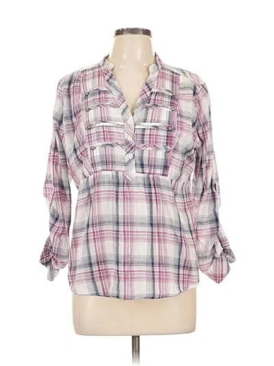 Pre-owned Torrid 3/4 Sleeve Blouse In Pink