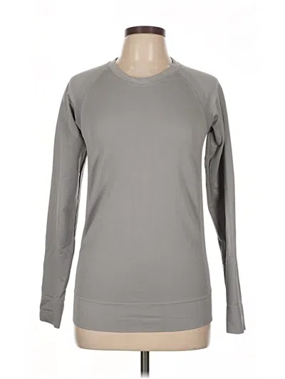 Pre-owned Athleta Long Sleeve T-shirt In Gray