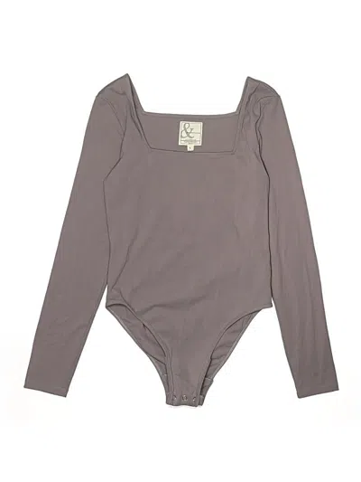 Pre-owned Ampersand Ave Bodysuit In Gray