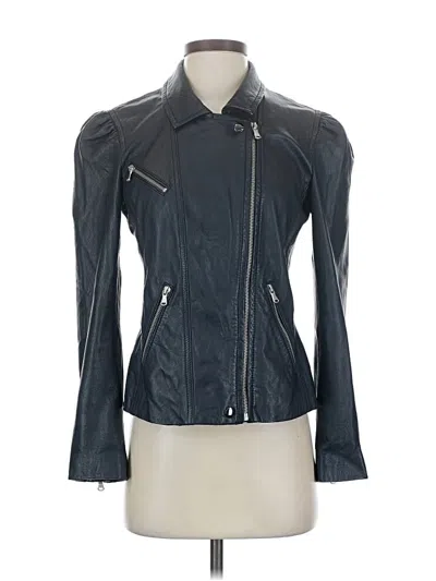 Pre-owned Rebecca Taylor Leather Jacket In Blue