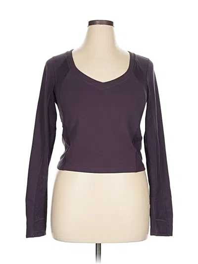 Pre-owned Athleta Long Sleeve T-shirt In Purple