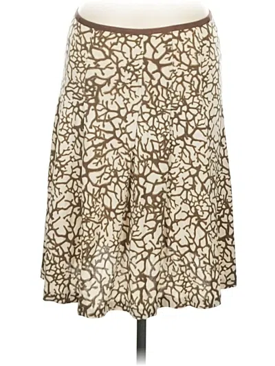 Pre-owned Diane Von Furstenberg Silk Skirt In Brown