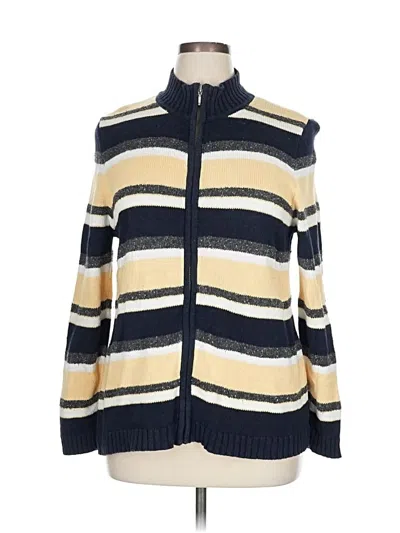 Pre-owned Cj Banks Cardigan Sweater In Blue