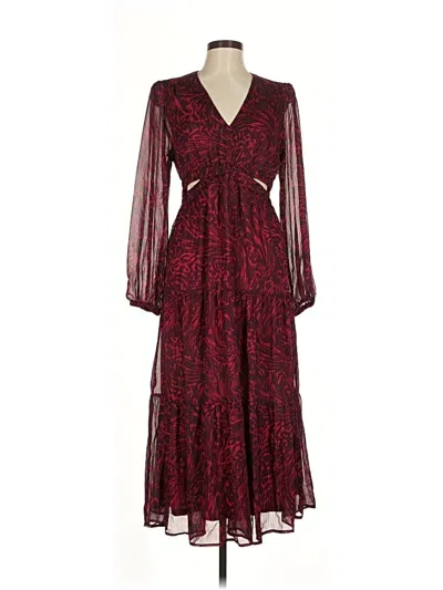 Pre-owned Sofia Jeans By Sofia Vergara Cocktail Dress In Burgundy