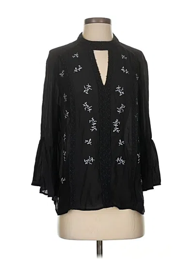 Pre-owned Ivanka Trump 3/4 Sleeve Blouse In Black