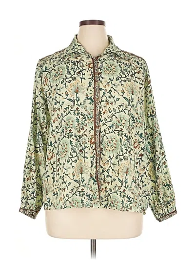 Pre-owned Maison Hotel Long Sleeve Blouse In Green