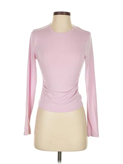 Pre-owned Athleta Long Sleeve T-shirt In Pink