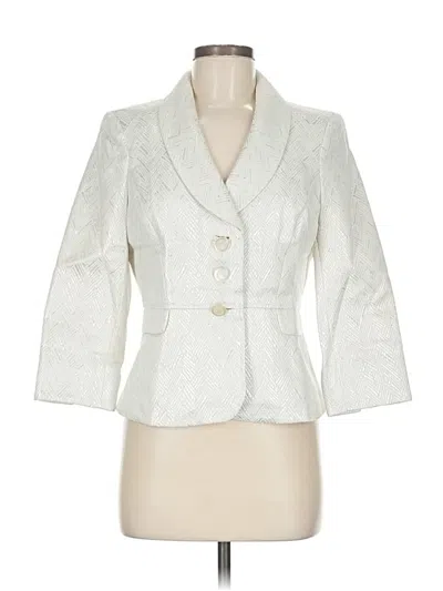 Pre-owned Kasper Blazer Jacket In White