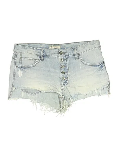 Pre-owned Free People Denim Shorts In Blue