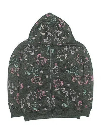 Pre-owned Jumping Beans Kids' Zip Up Hoodie In Green