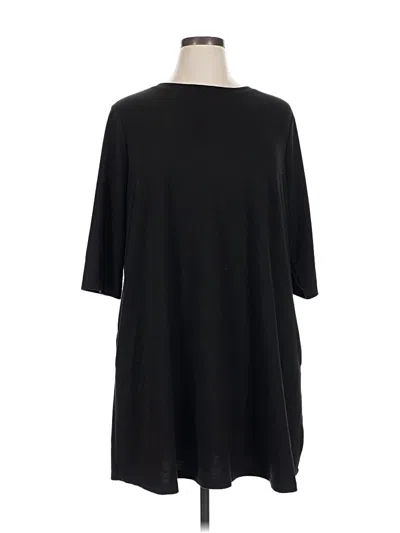 Pre-owned Terra & Sky Casual Dress In Black