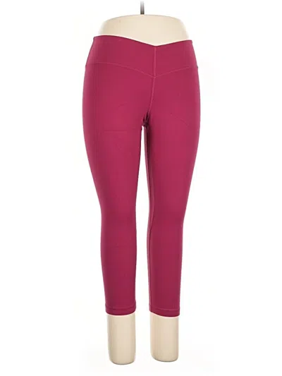 Pre-owned Lululemon Athletica Active Pants In Burgundy