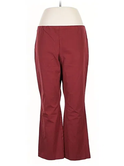 Pre-owned Jjill Casual Pants In Burgundy