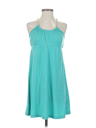 Pre-owned O'neill Sleeveless Top Teal Halter Neckline Tops In Blue