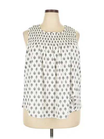 Pre-owned Melloday Sleeveless Blouse In White