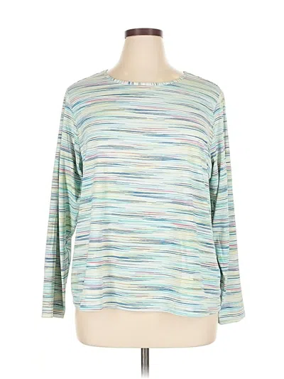 Pre-owned Lands' End Long Sleeve T-shirt In Silver