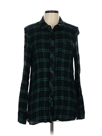 Pre-owned Melloday Long Sleeve Button Down Shirt In Green