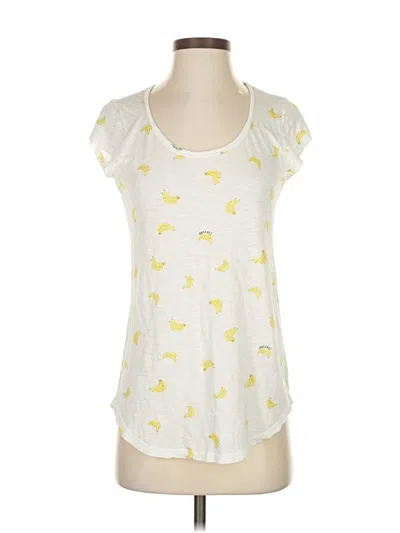 Pre-owned Joie Short Sleeve Top Yellow Scoop Neck Tops