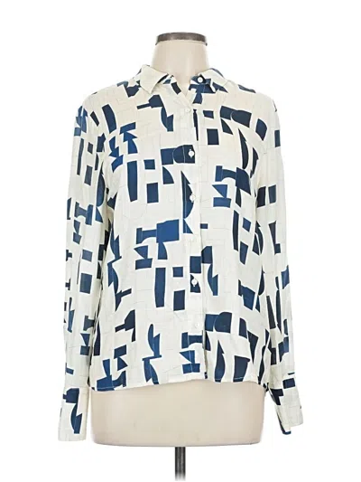 Pre-owned Ecru Long Sleeve Blouse In White