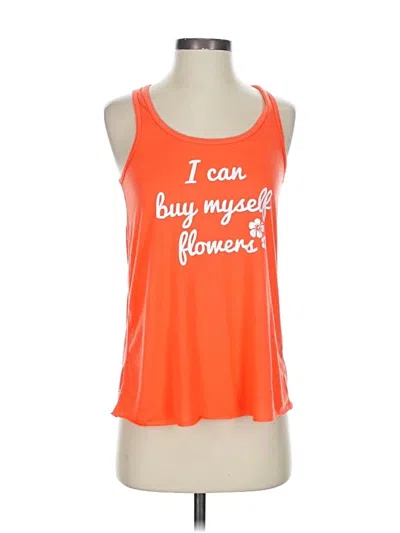 Pre-owned Bella Tank Top Orange Halter Neckline Tops