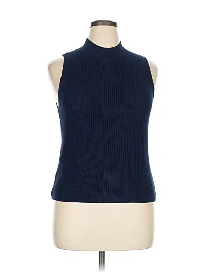 Pre-owned Ann Taylor Loft Sweater Vest In Blue