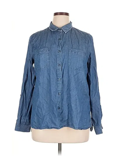 Pre-owned Liberty Long Sleeve Button Down Shirt In Blue