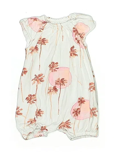 Pre-owned Burt's Bees Baby Babies' Short Sleeve Outfit In White