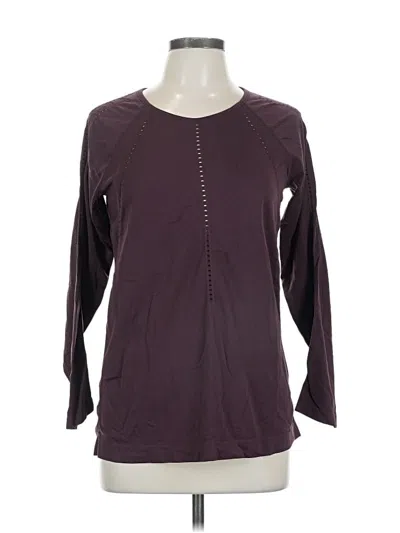 Pre-owned Athleta Long Sleeve T-shirt In Burgundy