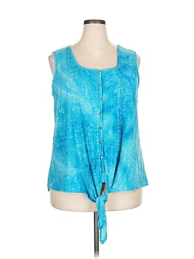 Pre-owned Sami & Jo Sleeveless Blouse In Blue