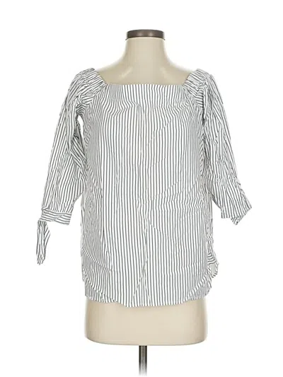 Pre-owned Banana Republic 3/4 Sleeve Blouse In White