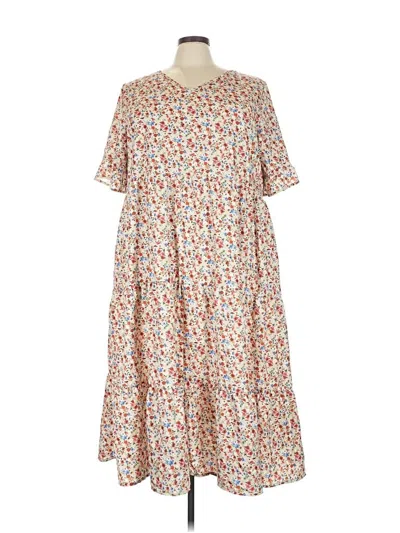 Pre-owned Assorted Brands Casual Dress In White