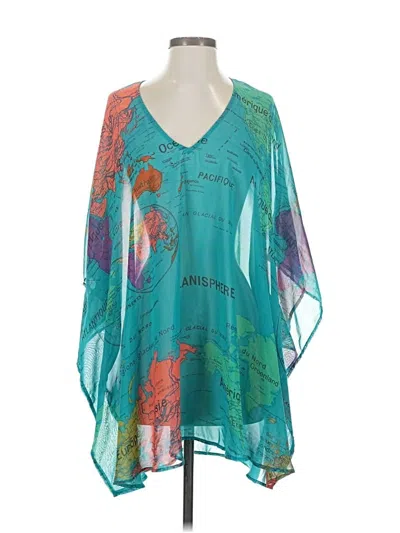 Pre-owned Show Me Your Mumu Swimsuit Cover Up In Blue